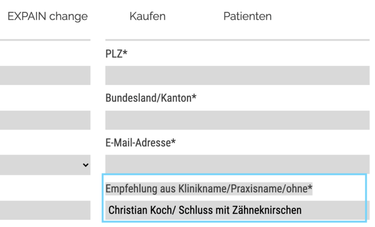 EXPAIN change kaufen mit Provision für Christian Koch