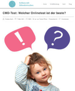 Screenshot Blogbeitrag CMD-Test